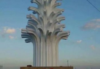 大型雪花雕塑 欧式步行街雕塑 彩绘窗花雕塑