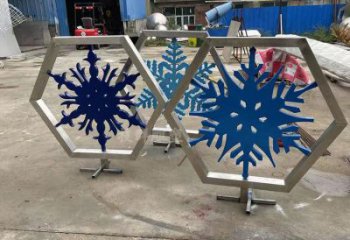 公园雪花雕塑 户外窗花雕塑 抽象雕塑