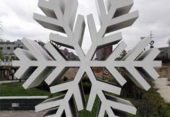 广场雪花雕塑 抽象窗花雕塑 烤漆雕塑
