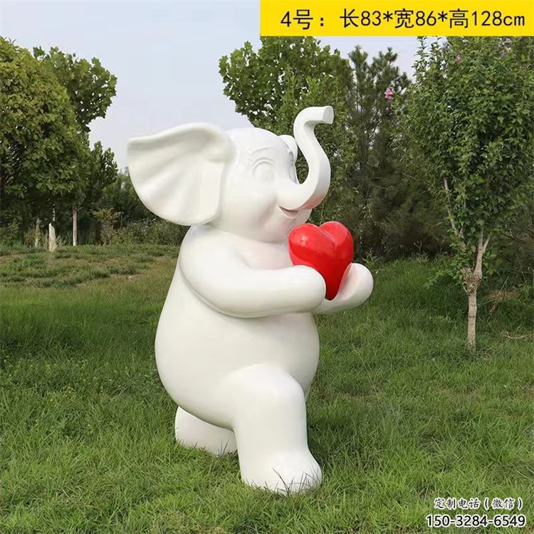 大象雕塑，街景小品，艺术玻璃钢大象雕塑生产