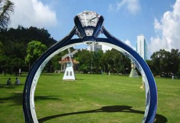 戒指大门雕塑，现代景观小品，不锈钢戒指拱门雕塑