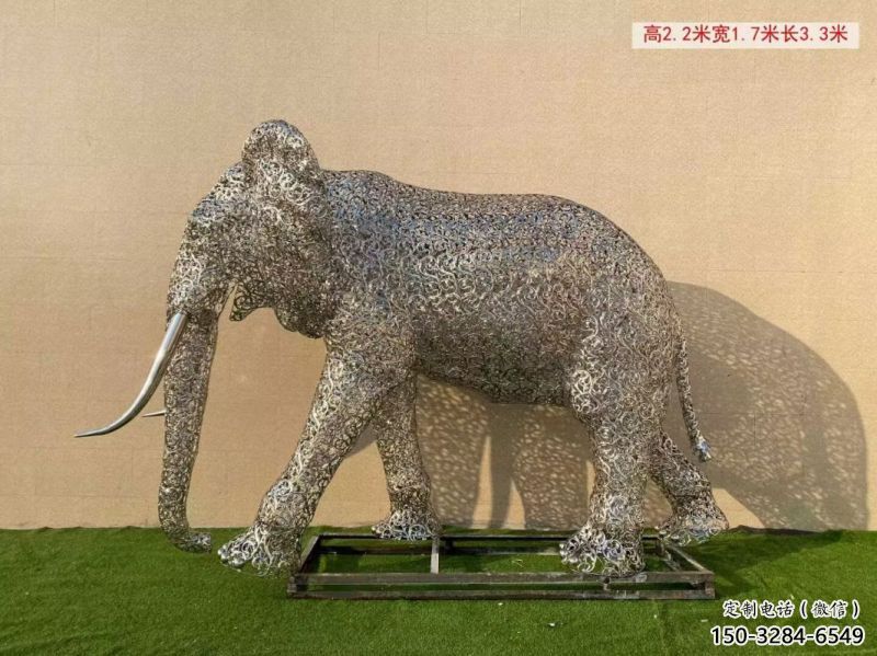 大象雕塑选定，景观雕塑，景观镂空大象雕塑生产商