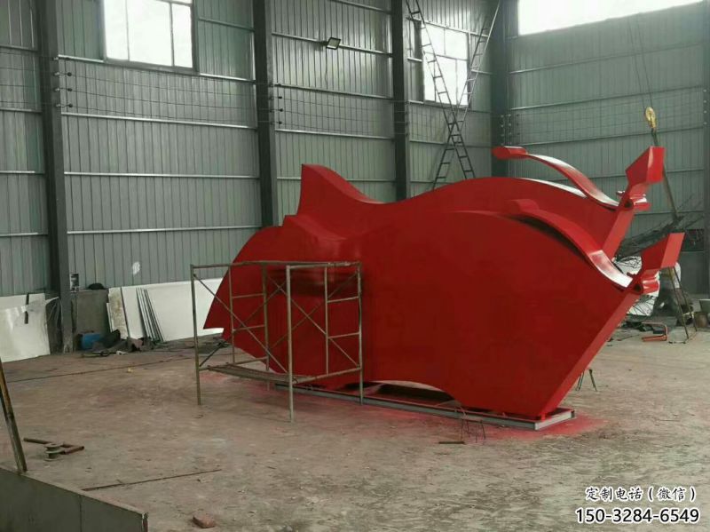 庭院党徽雕塑，户外革命雕塑，烤漆形式