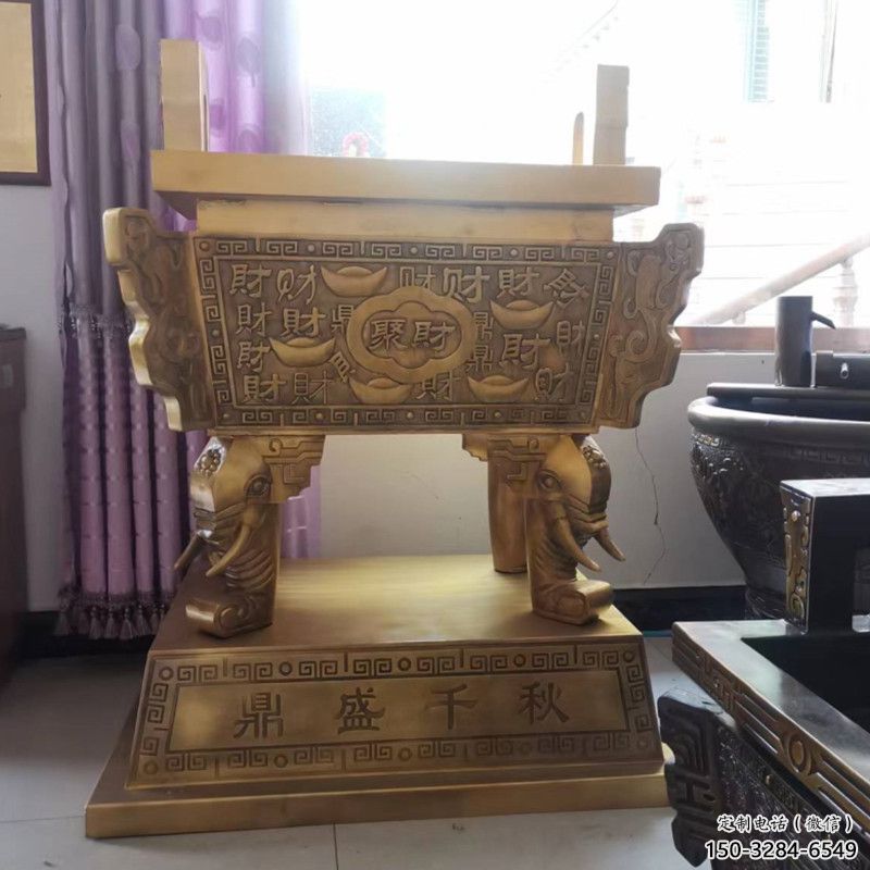铸造铜雕塑方鼎 铸造铜雕塑方鼎