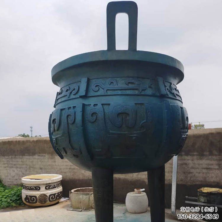 圆鼎雕塑，铜器景观雕塑，铸铜工艺