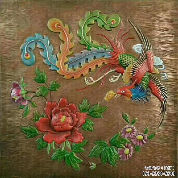 凤凰浮雕观赏型，街景小品，动物浮雕主题常用