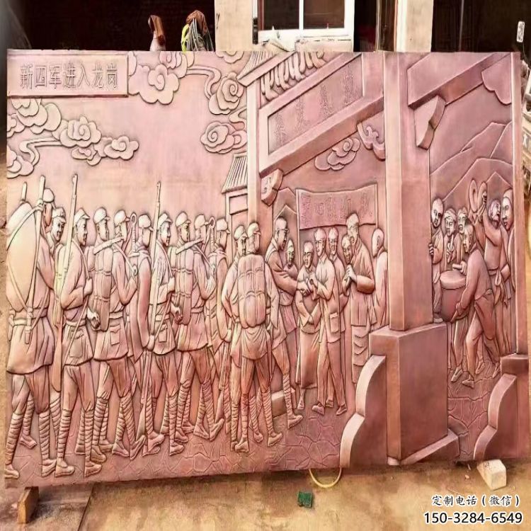 景观浮雕厂家，彩钢制作，大型党建浮雕公司