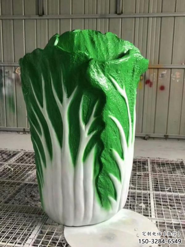 现代果篮雕塑定制，中式工艺，白菜果篮雕塑优价