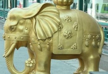 雕塑大象景观批发，公园雕塑，黄铜大象雕塑定价