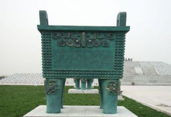 青铜雕塑仿古方鼎