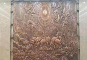 景观仙鹤浮雕厂家，陆地摆件，公园动物浮雕精品