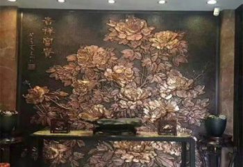 广场花卉浮雕厂家，城市雕塑，景观花卉浮雕定做