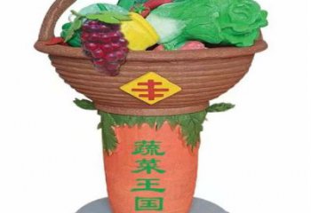 果篮雕塑标准，多彩艺术，景观白菜果篮雕塑供应