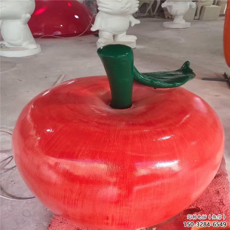 果篮雕塑通用，街道标识，仿真番茄果篮雕塑承接