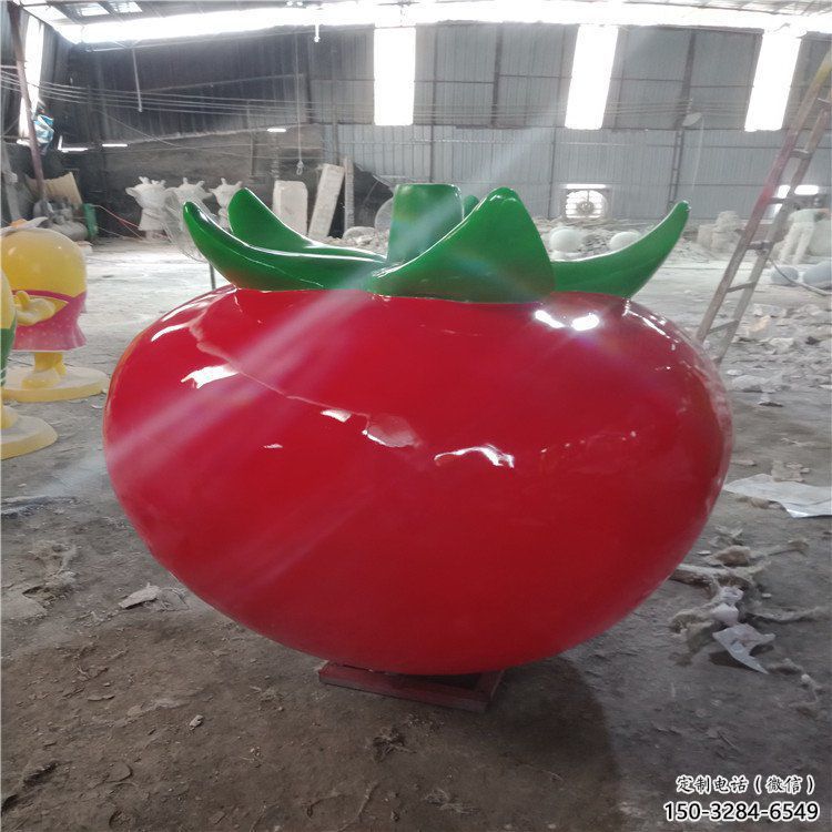 果篮雕塑展品，景观概念，景观番茄果篮雕塑优选