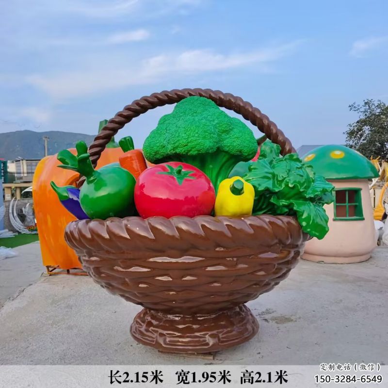 哑光果篮雕塑 哑光果篮雕塑