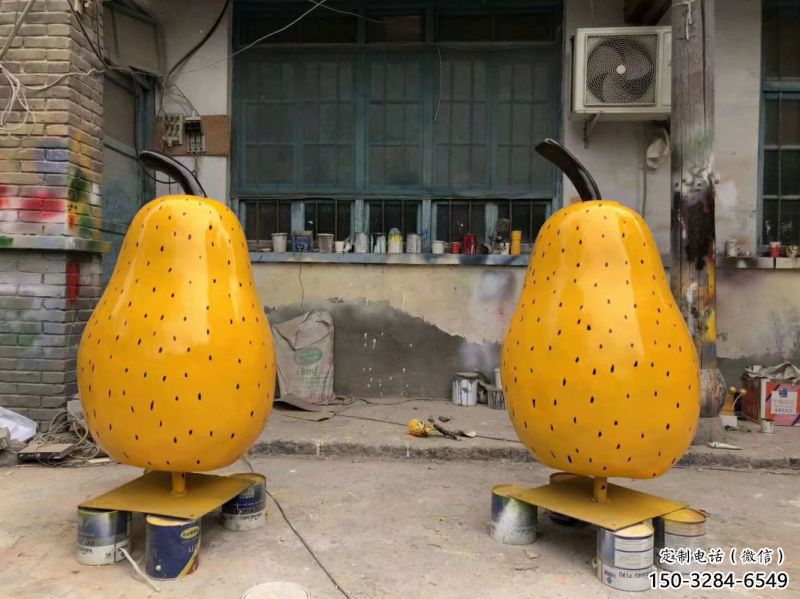 展示果篮雕塑精选，市标雕塑，鸭梨果篮雕塑