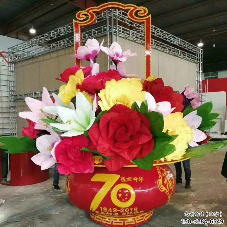 企业花篮雕塑优价，村标概念，广场花篮雕塑异型精品