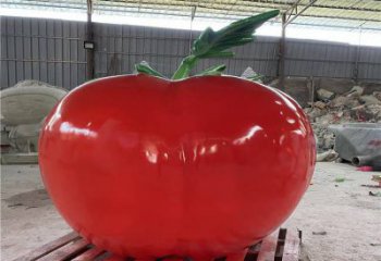 果篮雕塑展品，彩钢制作，酒店番茄果篮雕塑精品
