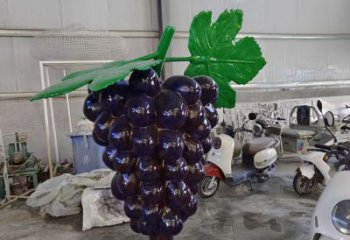 标志果篮雕塑预定，小区摆件，葡萄果篮雕塑精品