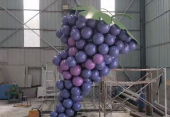 果篮雕塑专供，美陈雕塑，社区葡萄果篮雕塑预定