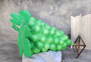 中式果篮雕塑定价，街头雕塑，葡萄果篮雕塑工程