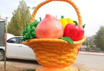 果篮雕塑制作优选，户外雕塑，软装水果果篮雕塑优选