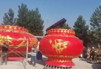 商业花篮雕塑标准，广场雕塑，玻璃钢花篮雕塑底座供给