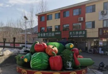 主题花篮雕塑优选，多彩艺术，景观抽象玻璃钢花篮雕塑选用