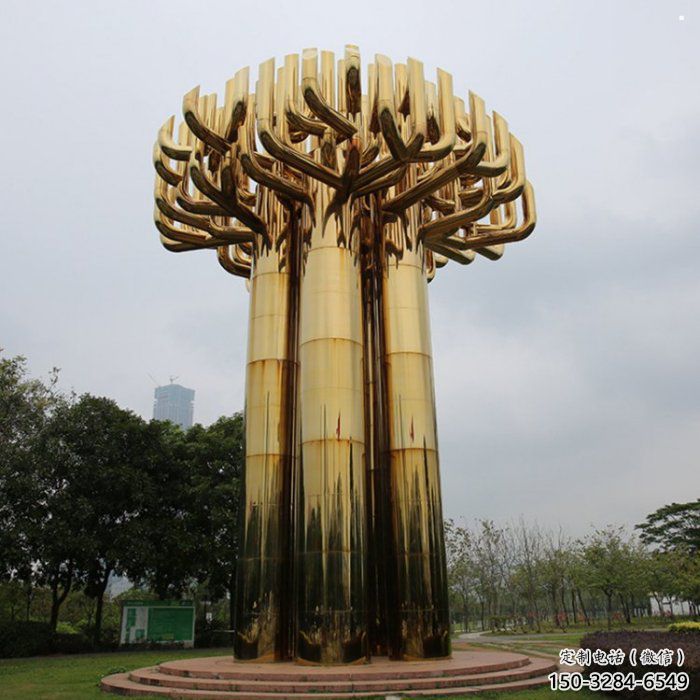 不锈钢树地标建筑雕塑