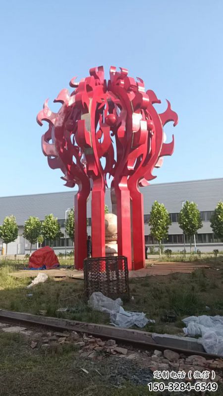 火球雕塑，精神堡垒火球雕塑落地展示