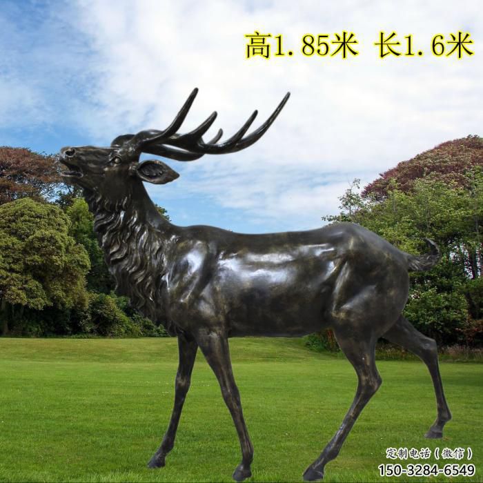小鹿雕塑供求，景区案例，景观仿铜小鹿雕塑精选