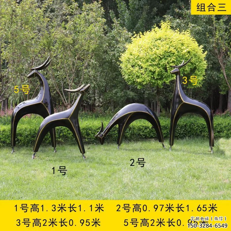 景观小鹿雕塑精选，街道标识，抽象小鹿雕塑指用