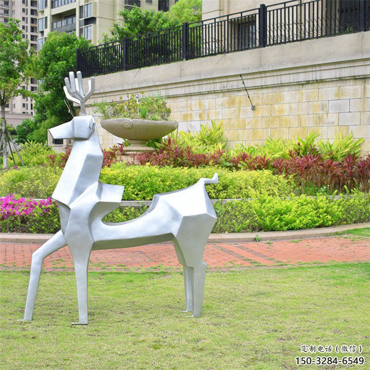 小鹿雕塑供求，露天雕塑，广场抽象小鹿雕塑制作