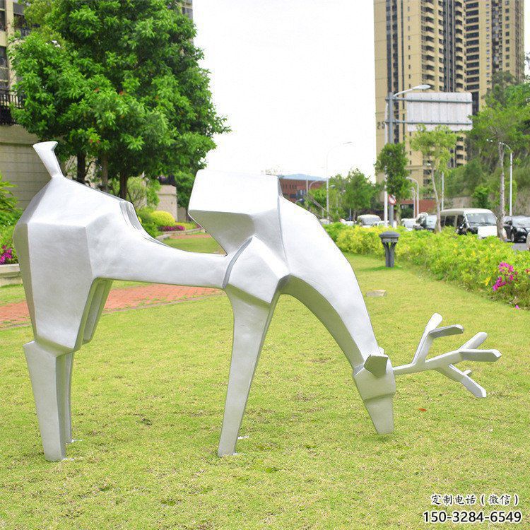 小鹿雕塑精选，露天雕塑，抽象小鹿雕塑制作展品