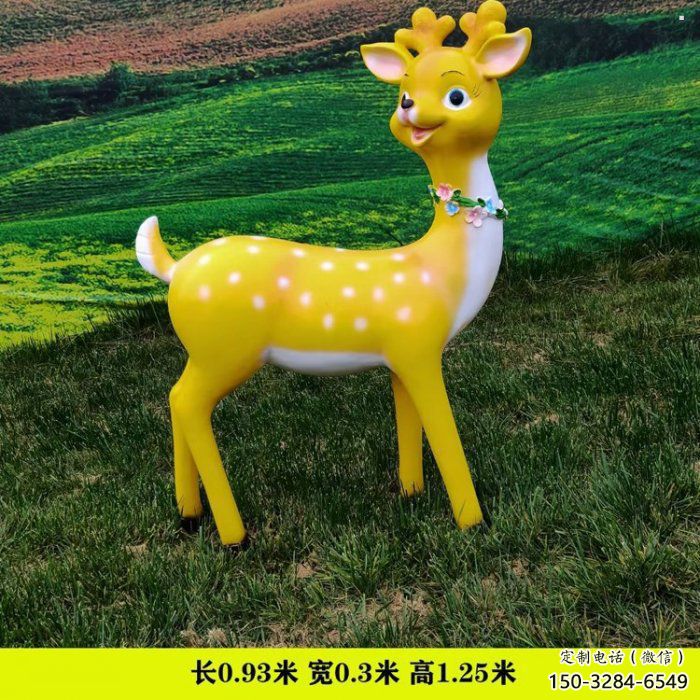 公园小鹿雕塑精选，室外软装，抽象卡通小鹿雕塑精选
