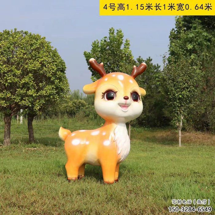 艺术小鹿雕塑优选，城市装饰，卡通小鹿雕塑订做