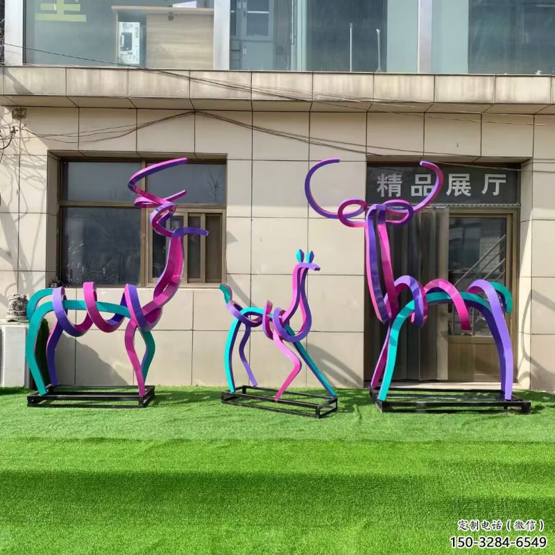 店门口小鹿雕塑 店门口小鹿雕塑