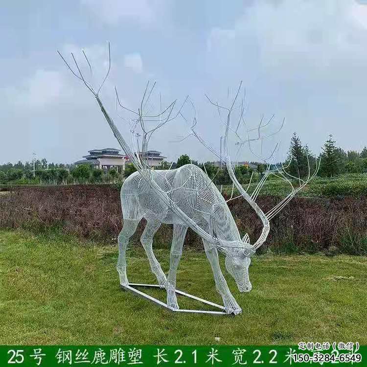 梅花鹿雕塑指用，景观雕塑，园林灯光梅花鹿雕塑点击