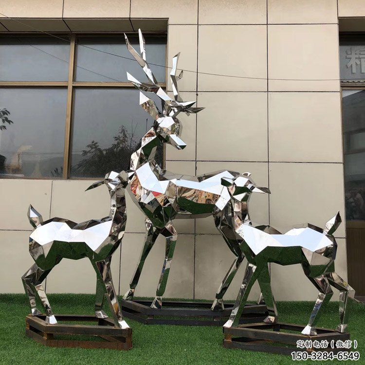 小鹿雕塑制作，城市雕塑，景观切面小鹿雕塑专供