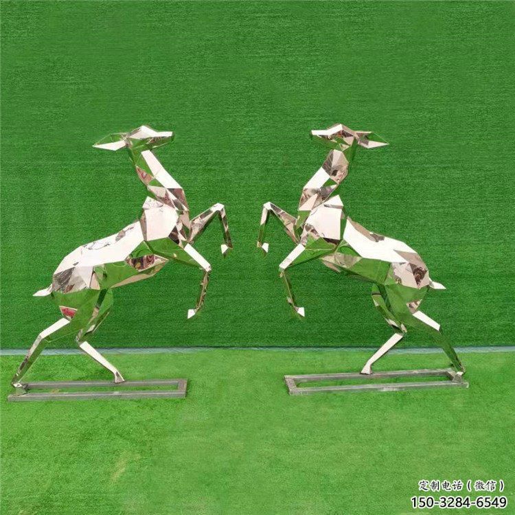 园林小鹿雕塑观赏型，标识雕塑，切面小鹿雕塑展品