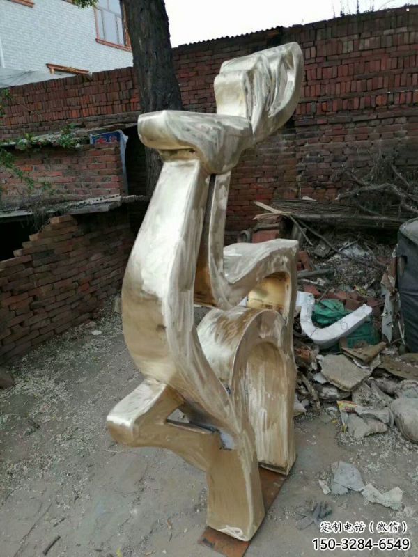 小鹿雕塑定价，街景小品，抽象铜鹿雕塑批发
