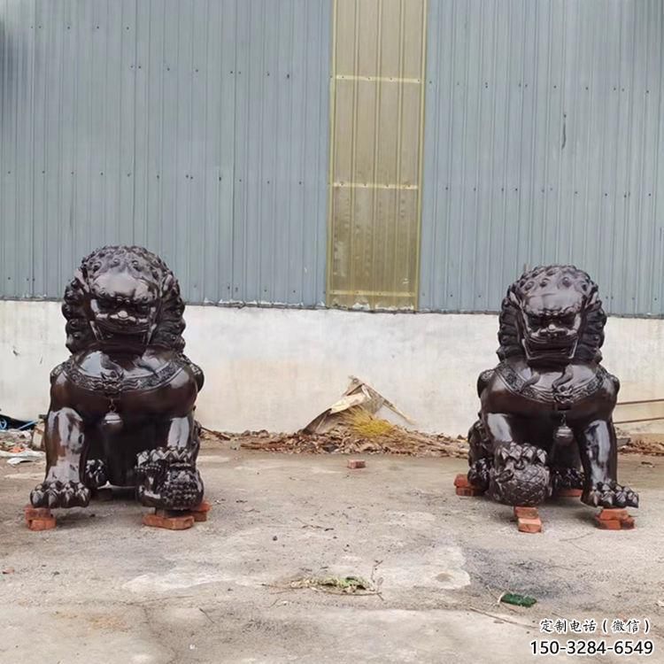 黄铜狮子雕塑制造商，城市雕塑，大型蹲狮雕塑制作