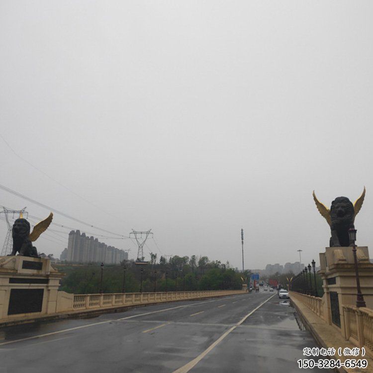 城市狮子雕塑常用，景观小品，大型飞狮雕塑生产商