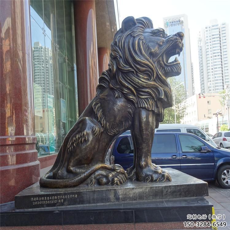 狮子雕塑订做，城市雕塑，景观趴狮雕塑制作