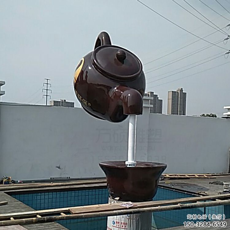水景流水吊壶雕塑，中式工艺，悬空吊壶天壶雕塑制造商