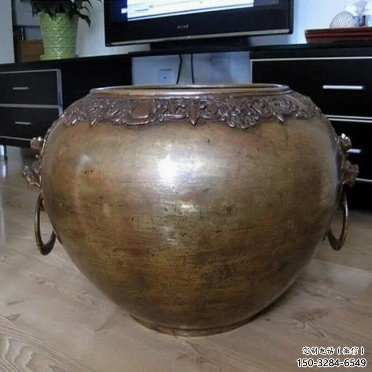 仿古造型青铜缸雕塑