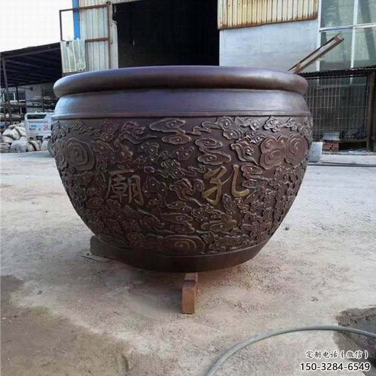 祥云图青铜缸雕塑 祥云图青铜缸雕塑