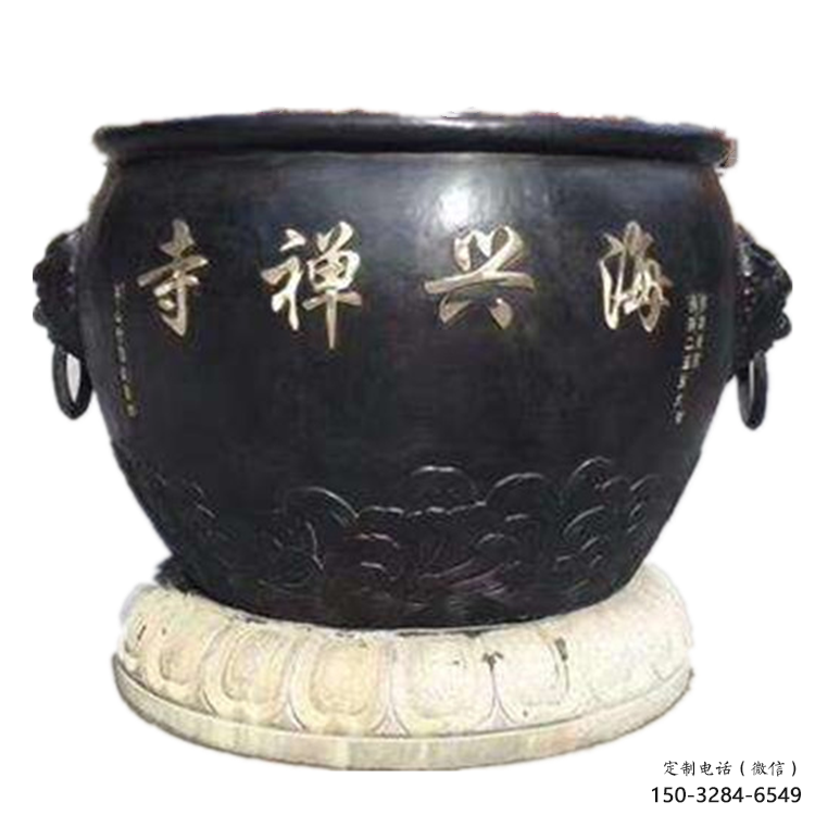 寺庙太平缸景观铜雕塑 寺庙太平缸景观铜雕塑