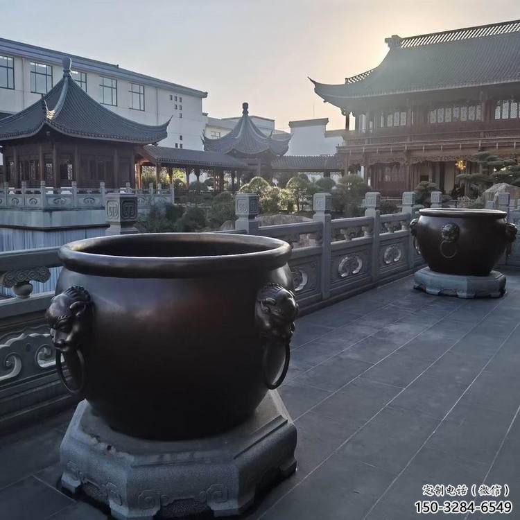 寺院铁缸景观雕塑 寺院铁缸景观雕塑